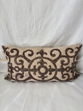 Devi Designs Beaded Decorative Pillow